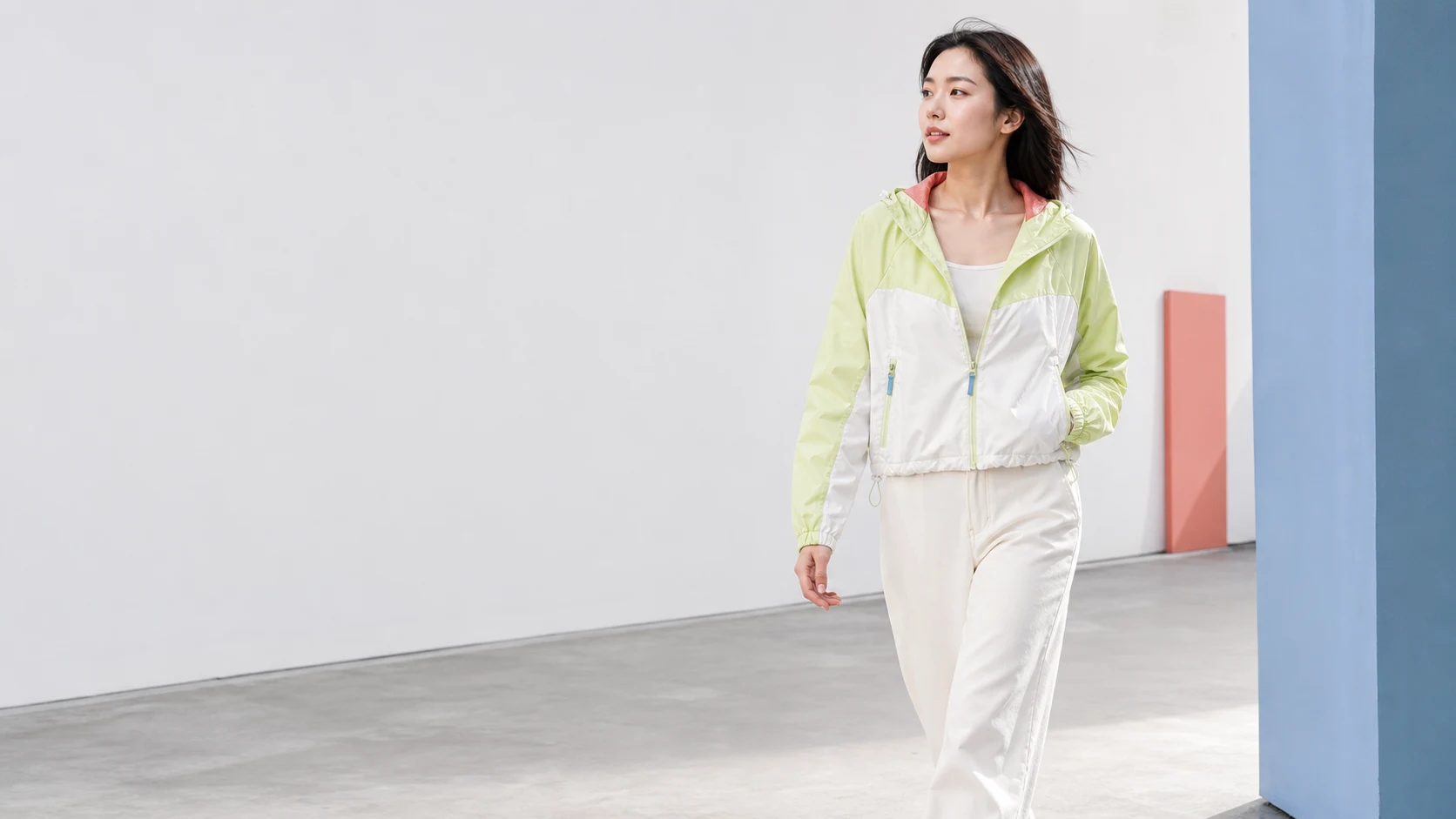 轻量防风外套服饰模特图库横版案例